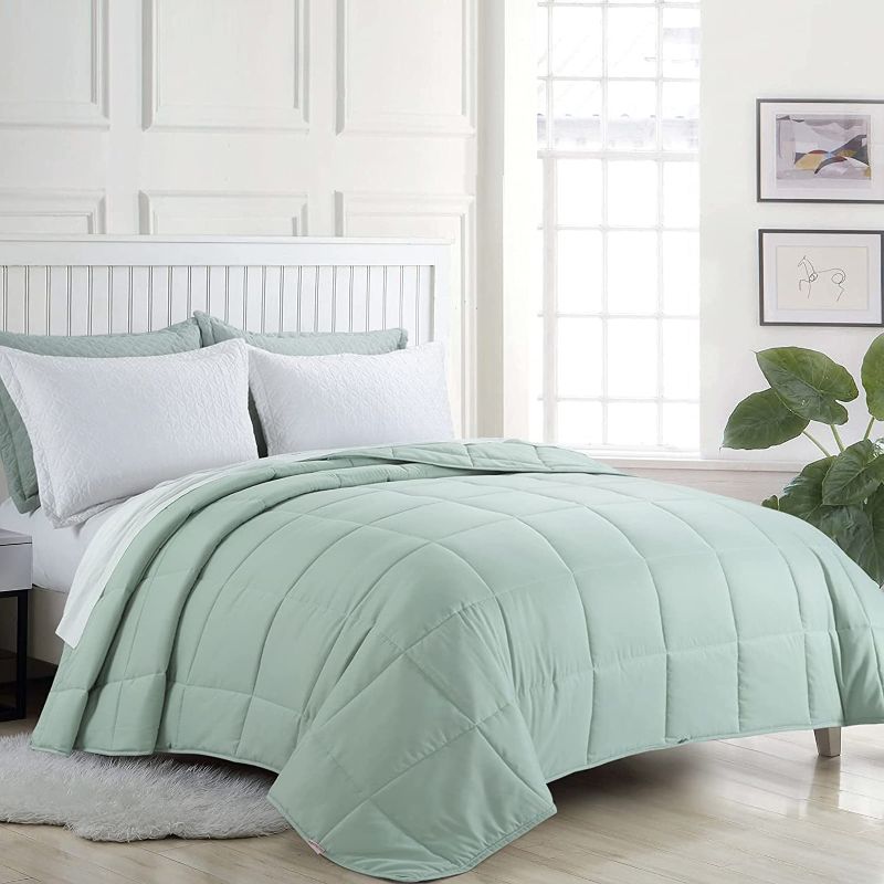 Photo 1 of 120" HOMBYS Oversized King Comforter, SAGE GREEN