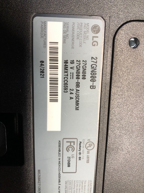 Photo 1 of 27" LG Ultragear Gaming Monitor