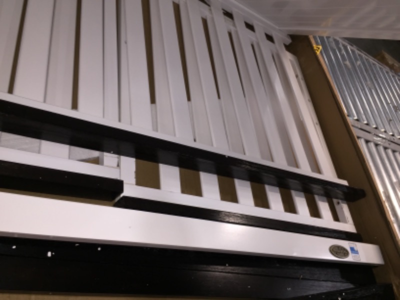 Photo 1 of Dream on Me Alexa II 5 in 1 Convertible Crib in White and Dark Brown
