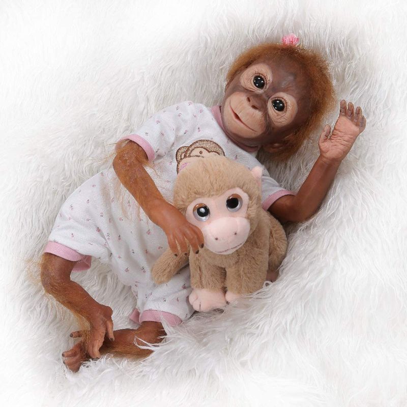 Photo 1 of 21inch 52CM So Truly Hand Detailed Painting Reborn Monkey Baby