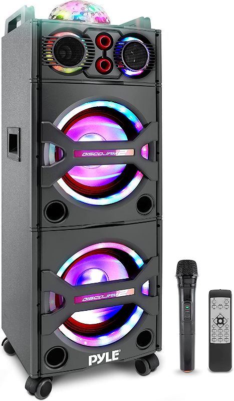 Photo 1 of *Broken Top Light*
*PARTS ONLY*
Pyle Portable Bluetooth PA Speaker System - 2000W Active powered Outdoor Bluetooth Speaker Portable PA System w/ Microphone.