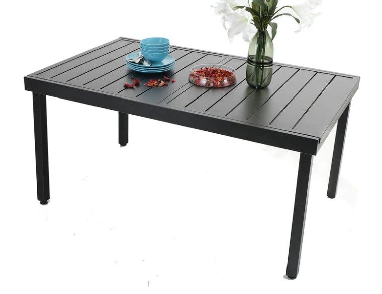 Photo 1 of *Loose hardware* *Incomplete*
PHI VILLA Metal Adjustable Outdoor Patio Dining Table for 6-8 Person