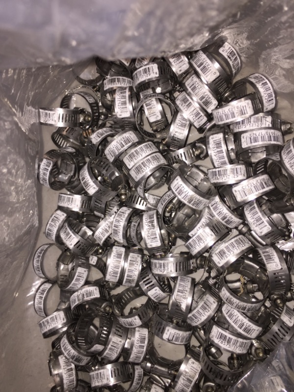 Photo 2 of *Roughly 75 pieces*
1/2 - 1-1/4 in. Stainless Steel Hose Clamp