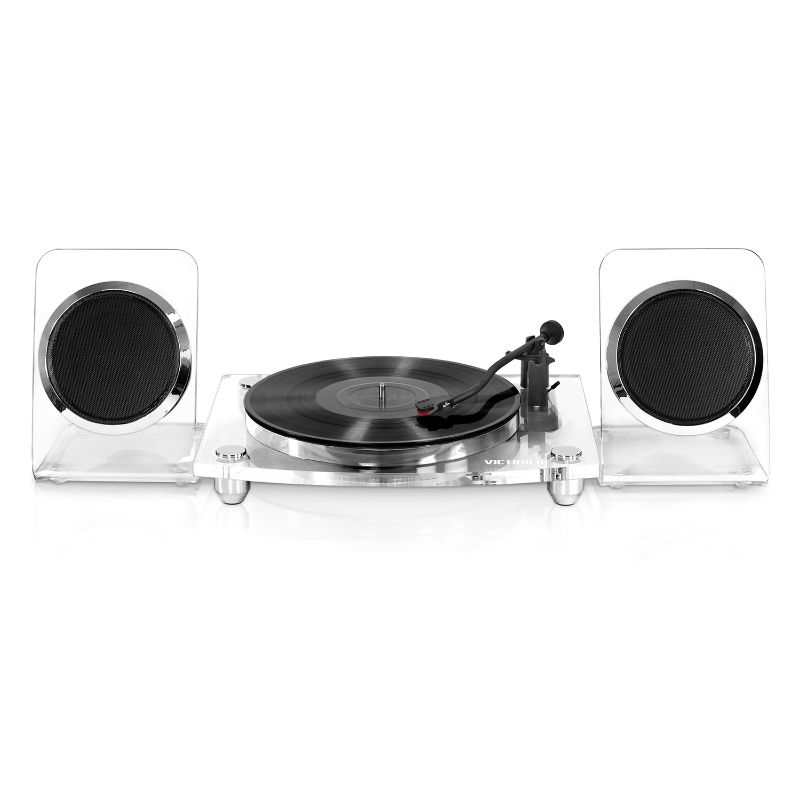 Photo 1 of *Not funcitonal*
*Broken needle*
Victrola Acrylic Bluetooth 40 Watt Record Player with 2-Speed Turntable and Rechargeable Speakers - Clear
