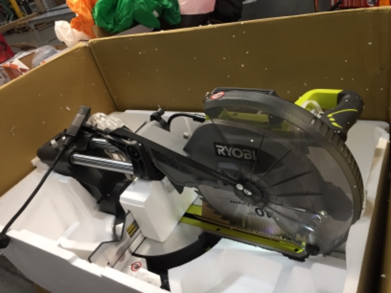 Photo 17 of RYOBI 12 in. Sliding Compound Miter Saw with LED
