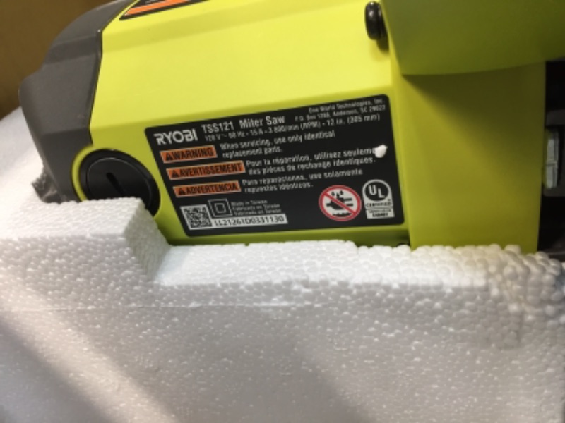 Photo 4 of RYOBI 12 in. Sliding Compound Miter Saw with LED
