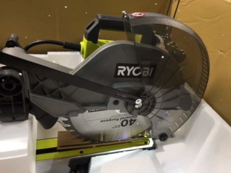 Photo 1 of RYOBI 12 in. Sliding Compound Miter Saw with LED
