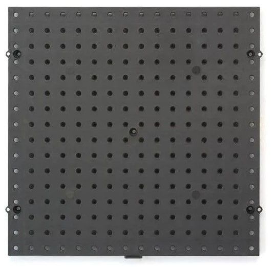 Photo 1 of 16 in. x 16 in. Interconnecting Plastic Pegboard in Black 50 lbs (Case of 14)
