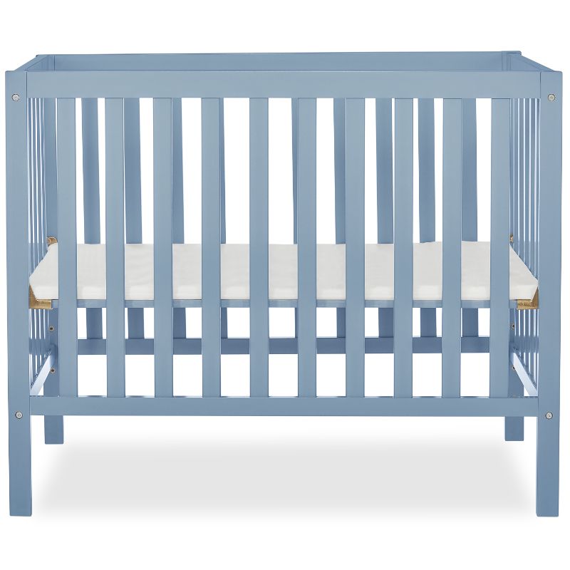 Photo 1 of Dream on Me Edgewood 4-in-1 Convertible Mini Crib, Dusty Blue
