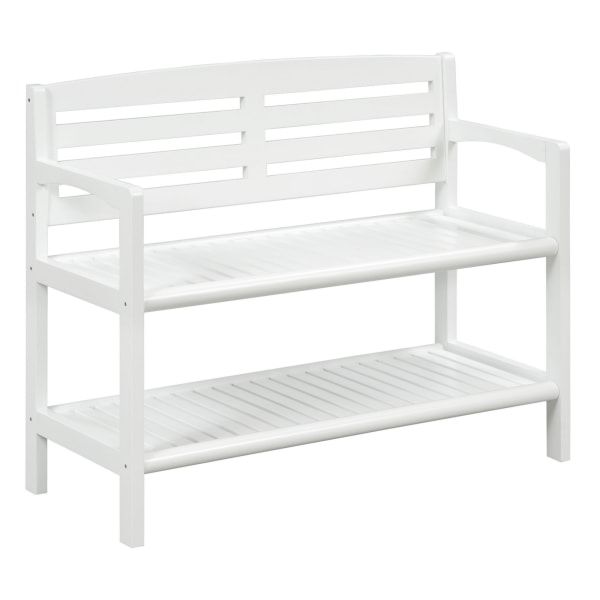 Photo 1 of ***PARTS ONLY*** New Ridge Home Goods Abingdon Bench with Shelf, White
