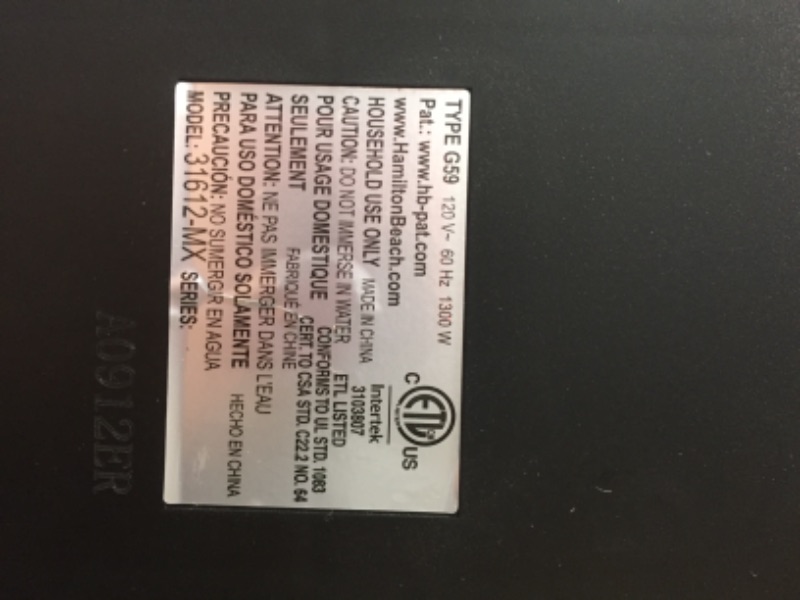 Photo 1 of Hamilton Beach 31612-MX 1300 Watt Raclette Party Grill
