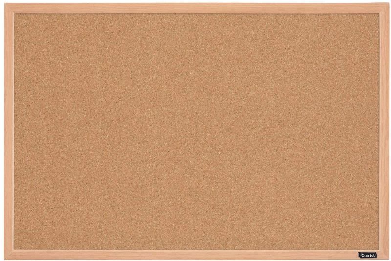 Photo 1 of Bulletin Board23X35Wdfrm
Quartet Cork Board Bulletin Board, 23" x 35" Framed Corkboard, Oak Frame, Decorative Hanging Pin Board, Perfect for Office & Home Decor, Home School Message Board or Vision Board (35-380352)
