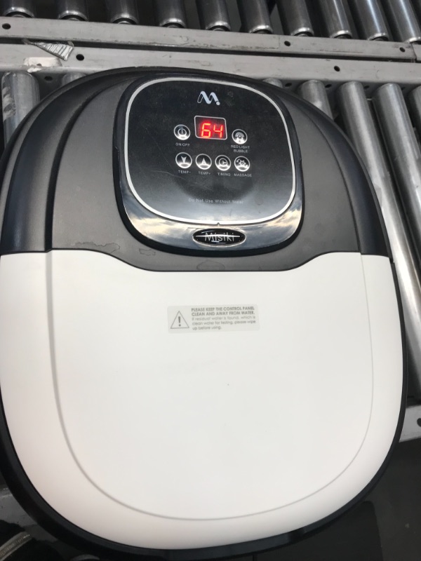 Photo 1 of Foot Spa Misiki Foot Bath Massager with Heat & 3 Automatic Modes and 6 Motorized Massage Rollers, Adjustable Time & Temperature, O2 Bubbles, Rotating Pedicure Stone for Relieve Foot Pressure

