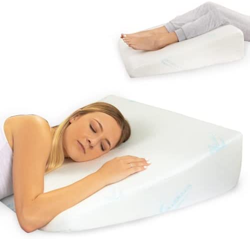 Photo 1 of  Wedge Pillows - 7" Memory Foam Bed Wedge Pillow for Sleeping - Great for Acid Reflux, Snoring, Back Pain, and Heartburn (1Pk)
