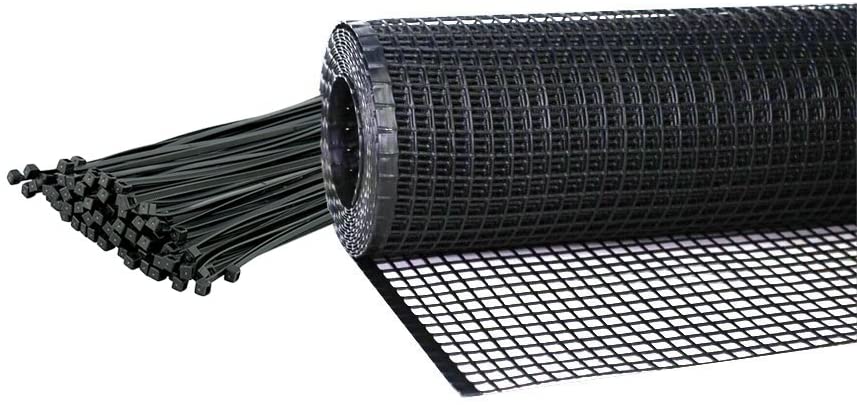 Photo 1 of Kidkusion Heavy Duty Deck Guard, Black - 16' L x 3' H | Made in USA; Indoor/Outdoor Balcony and Stairway Deck Rail Safety Net; Child Safety; Pet Safety; Toy Safety
