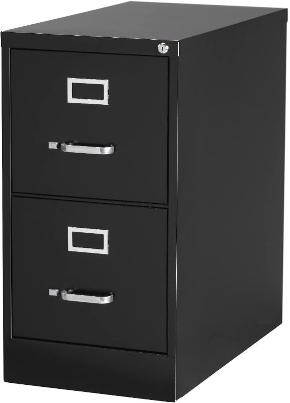 Photo 1 of 22" deep 2 Drawer Letter-size File Cabinet Finish: Black