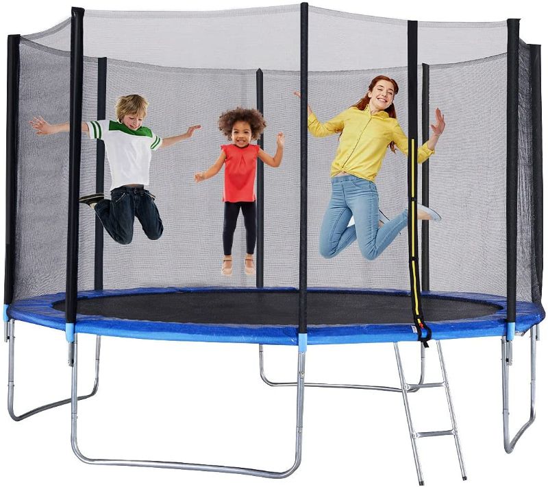 Photo 1 of 12FT Rebounder for Kids Adults, Recreational Jumping Bouncer with Safety Enclosure & Ladder, 64 Galvanized Springs for Outdoor Backyard, 600 LBS Capacity
MISSING LEGS
