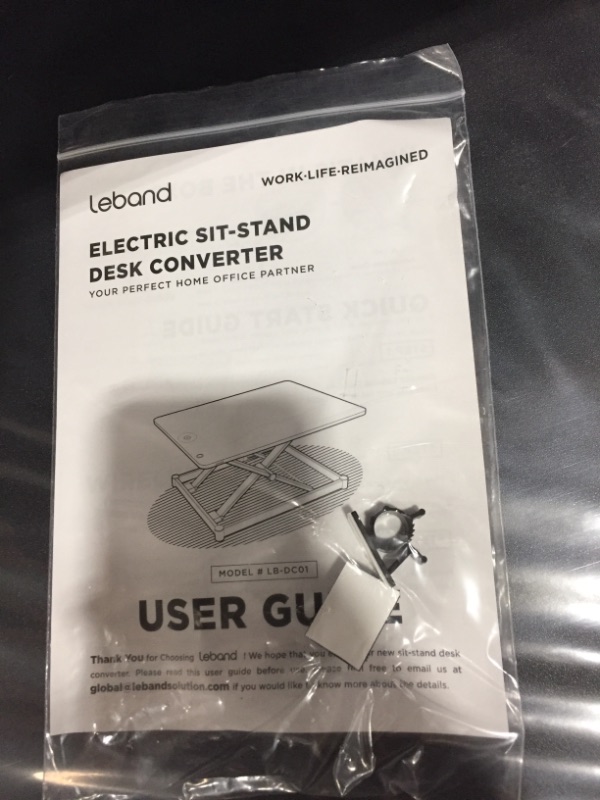 Photo 3 of Leband Electric Standing Desk Converter with Wireless Charging and 2 USB Ports, 34'' Height Adjustable Desk Converter with Height Memory Controller and Child Lock, Sit Stand up Home Office Desk Work
