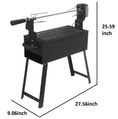 Photo 1 of Rotary Grill Charcoal Barbecue BBQ Stove Stainless Steel Outdoor Pig Lamb Goat Chicken Spit Rotisseries Cooking Electric Motor

//MISSING COMPONENTS 
