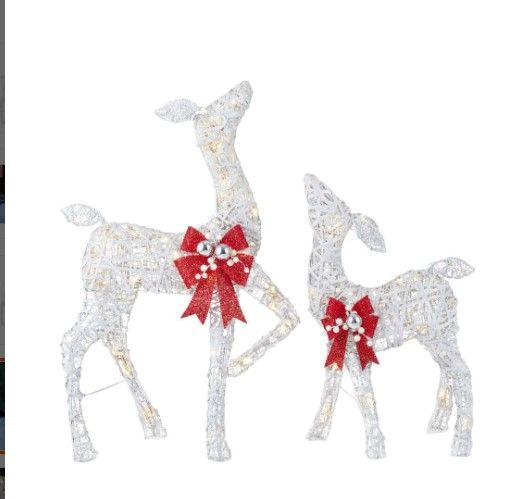 Photo 1 of 
Home Accents Holiday
2-Piece Polar Wishes White LED Deer