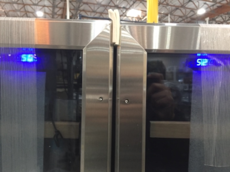 Photo 1 of //TESTED AND FUNCTIONAL, MINOR DAMAGE TO TOP WITH CRACK//
BODEGA Wine and Beverage Refrigerator,24 Inch Dual Zone Wine Cooler With Memory Temperature Control Built-In or Freestanding 2 Safety Locks Soft LED Light Quiet Operation Hold 19 Bottles and 57 Can
