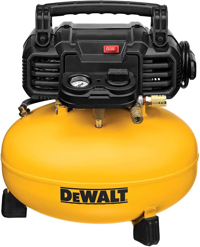 Photo 1 of //TESTED AND FUNCTIONAL//
DEWALT Pancake Air Compressor, 6 Gallon, 165 PSI (DWFP55126)

//MINOR DAMAGE WITH SCUFFS 
