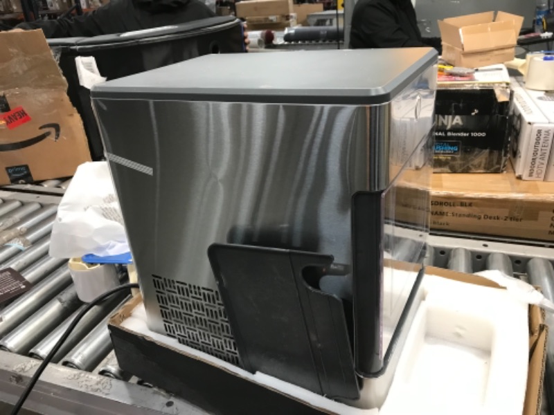 Photo 7 of //MINOR COSMETIC DAMAGE AND DENTS, MISSING ICE SCOOP// GE Profile Opal | Countertop Nugget Ice Maker with Side Tank | Portable Ice Machine with Bluetooth Connectivity | Smart Home Kitchen Essentials | Stainless Steel Finish | Up to 24 lbs. of Ice Per Day
