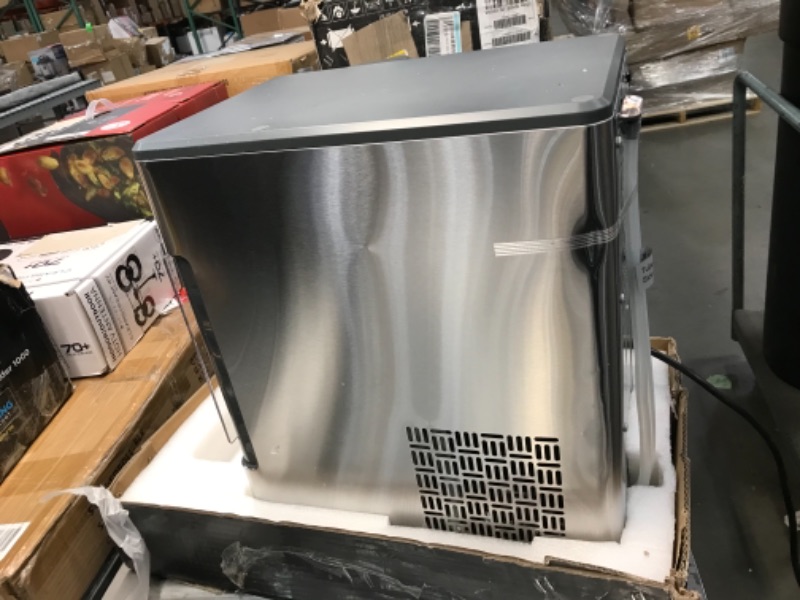 Photo 2 of //MINOR COSMETIC DAMAGE AND DENTS, MISSING ICE SCOOP// GE Profile Opal | Countertop Nugget Ice Maker with Side Tank | Portable Ice Machine with Bluetooth Connectivity | Smart Home Kitchen Essentials | Stainless Steel Finish | Up to 24 lbs. of Ice Per Day
