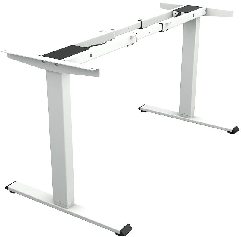 Photo 1 of TOPSKY Dual Motor Electric Adjustable Standing Computer Desk for Home and Office (White Frame only)
