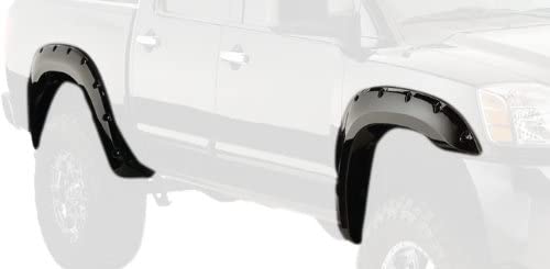 Photo 1 of //ONLY TWO BACK REAR FENDER FLARES//
Bushwacker 70014-02 Black Pocket/Rivet Style Smooth Finish Rear Fender Flares for 2004-2015 Nissan Titan w/o Lock Box
