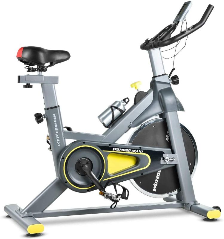 Photo 1 of **MISSING COMPONENTS** **ONLY FRAME** Wonder Maxi Stationary Exercise Bike with 45Lbs Flywheel - Belt Drive Indoor Cycling Bike with Ipad Holder and LCD Monitor for Home Workout, 330 Lbs Weight Capacity
