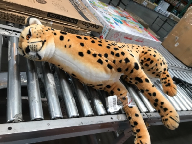 Photo 2 of Melissa & Doug Giant Cheetah - Lifelike Stuffed Animal (Stands Nearly 3 Feet Tall)
