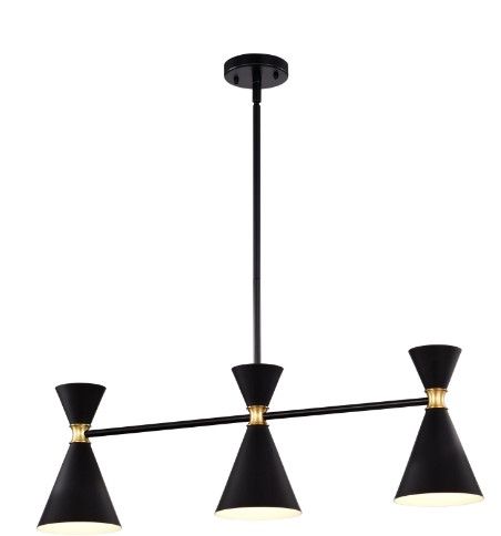 Photo 1 of 3-Light Black Island Pendant Light with Brass Accents
by
C Cattleya
