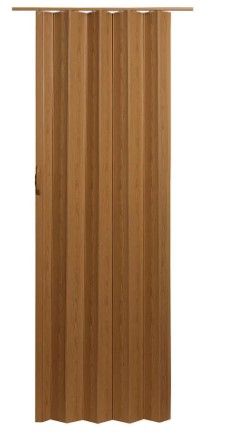 Photo 1 of 4 pack) Via 36 in. x 80 in. Fruitwood Vinyl Accordion Door with Hardware
