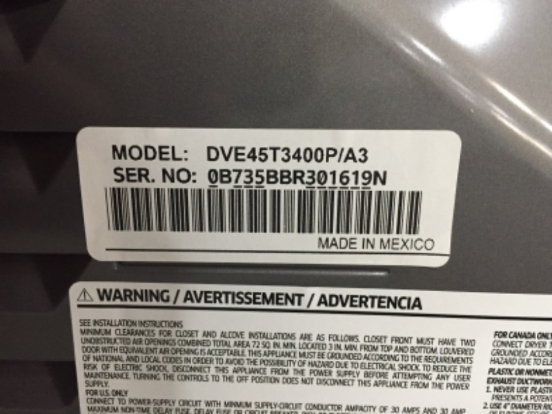 Photo 1 of Large 7.4 cu. ft. Capacity Platinum Electric Dryer with Sensor Dry
by Samsung
