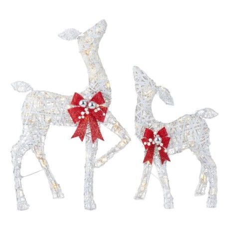 Photo 1 of 2-Piece Polar Wishes White LED Deer
