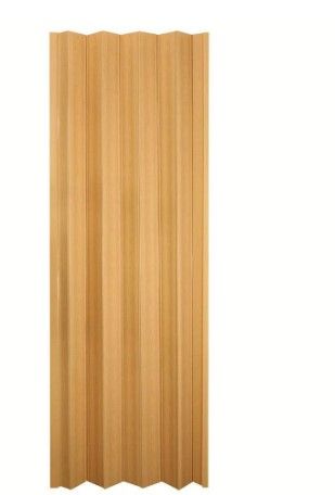 Photo 1 of 3 pack) Via 36 in. x 80 in. Oak Vinyl Accordion Door with Hardware
