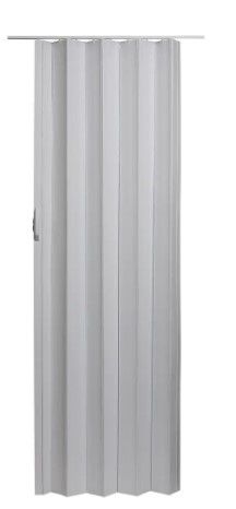 Photo 1 of 4 pack) Via 36 in. x 80 in. White Vinyl Accordion Door with Hardware
