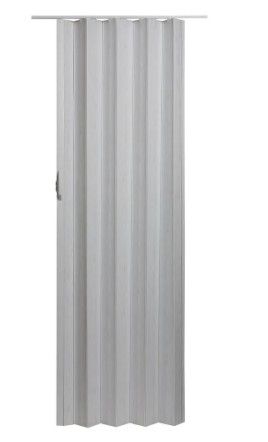 Photo 1 of 4 pack) Via 36 in. x 80 in. White Mist Vinyl Accordion Door with Hardware
