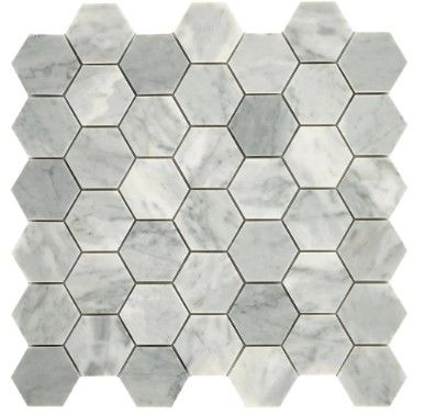 Photo 1 of 10 PIECES OF-Restore Mist Honed 12 in. x 12 in. Marble Mosaic Tile (0.97 sq. ft./ piece)
