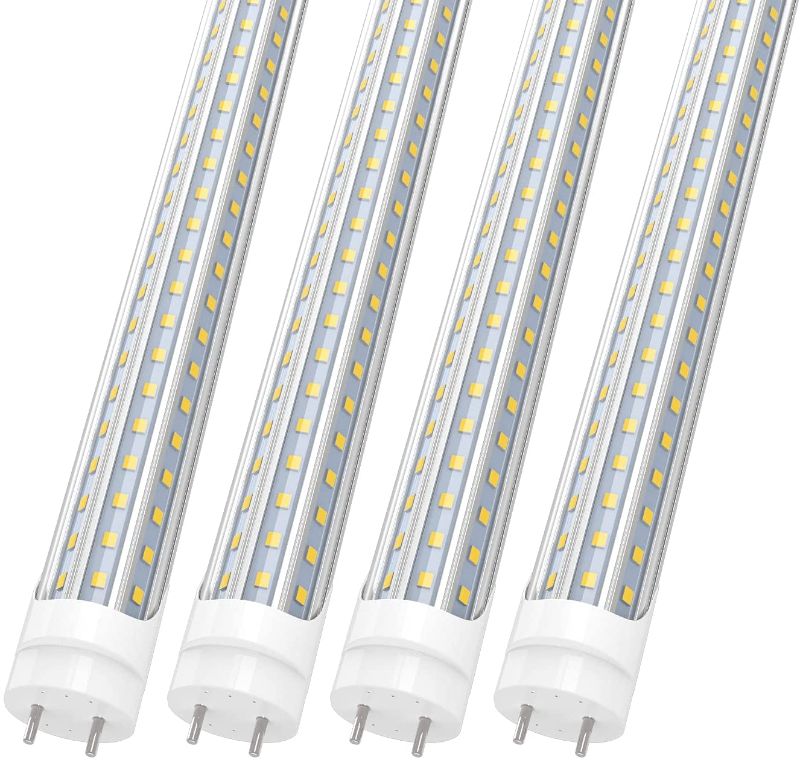 Photo 1 of T8 LED Tube Light Bulbs 4FT, 36W 4680Lm 6000K Cool White Light, T8 T10 T12 Fluorescent Replacement Bulbs 4 Foot, High Output D-Shaped, Bi-Pin G13 Base,...
