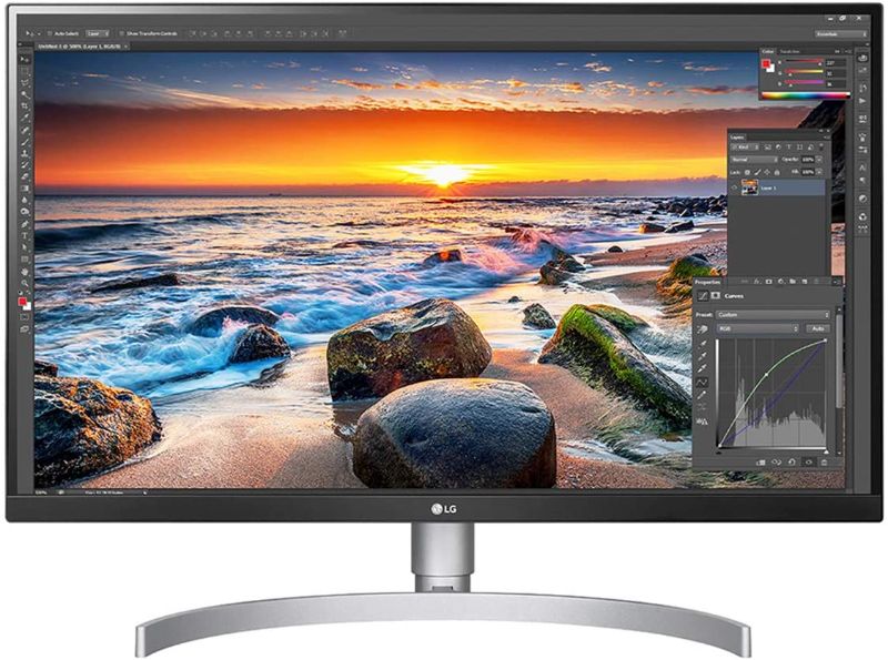 Photo 1 of LG 27UL850-W 27 Inch UHD (3840 x 2160) IPS Display with VESA DisplayHDR 400 and USB Type-C Connectivity, White
