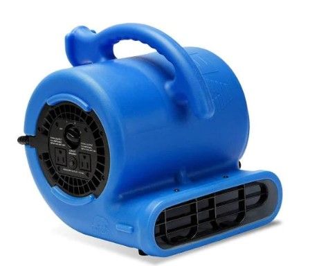 Photo 1 of 1/4 HP Air Mover Blower Fan for Water Damage Restoration Carpet Dryer Floor Home and Plumbing Use in Blue
