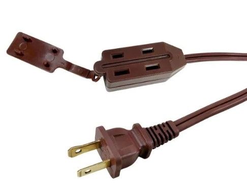 Photo 1 of 18 pc - 12 ft. 16/2 Cube Tap Extension Cord, Brown
