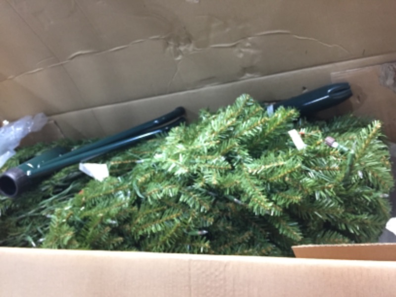 Photo 1 of National Tree Co. 9 Foot Dunhill Fir Hinged Fir Pre-Lit Christmas Tree