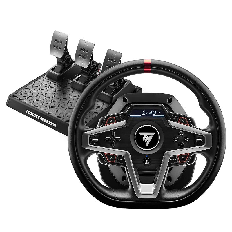 Photo 1 of Thrustmaster T248, Racing Wheel and Magnetic Pedals, HYBRID DRIVE, Magnetic Paddle Shifters, Dynamic Force Feedback, Screen with Racing Information (PS5, PS4, PC)