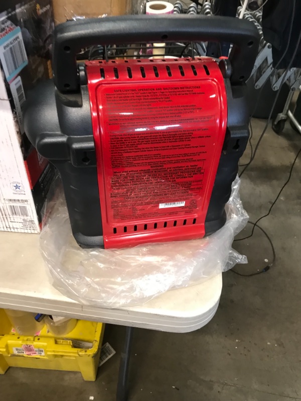 Photo 3 of *MISSING propane tank*
Mr. Heater F232000 MH9BX Buddy 4,000-9,000-BTU Indoor-Safe Portable Propane Radiant Heater, Red-Black
