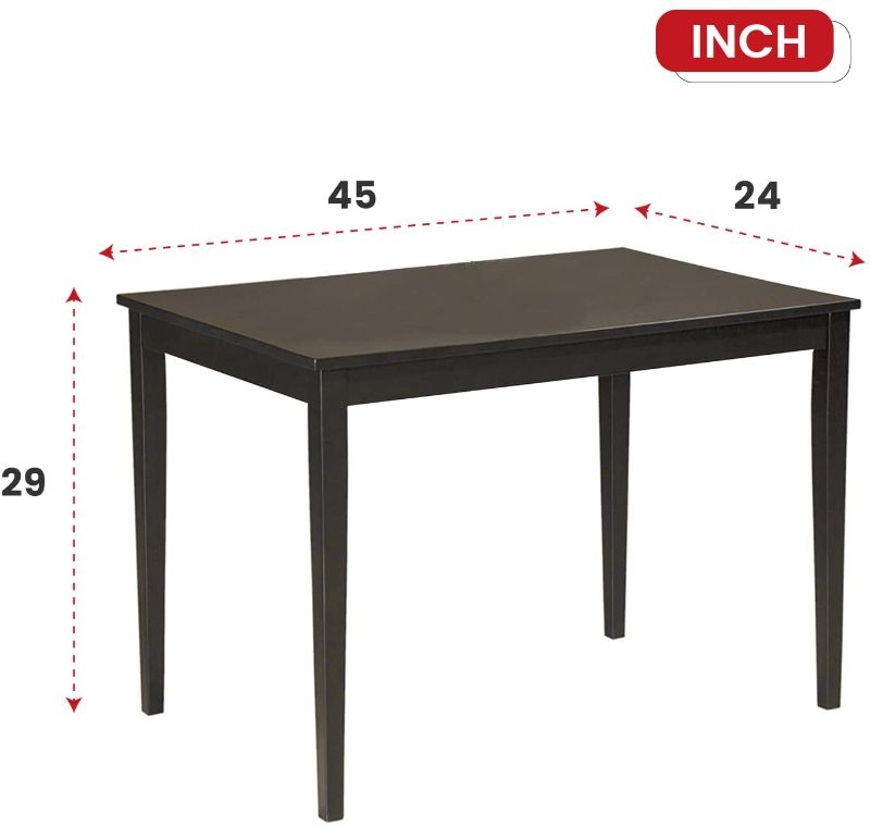 Photo 1 of *dark greyish brown color in person* 
FDW Dining Room Table for Small Spaces, Rectangular Modern
