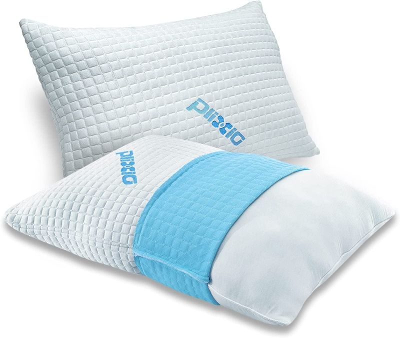 Photo 1 of *previously opened*
Plixio Shredded Memory Foam Bed Pillows for Sleeping - Bamboo Cooling Sleep Pillow for Back and Side Sleeper - Queen Size (Queen - 2 Pack)
