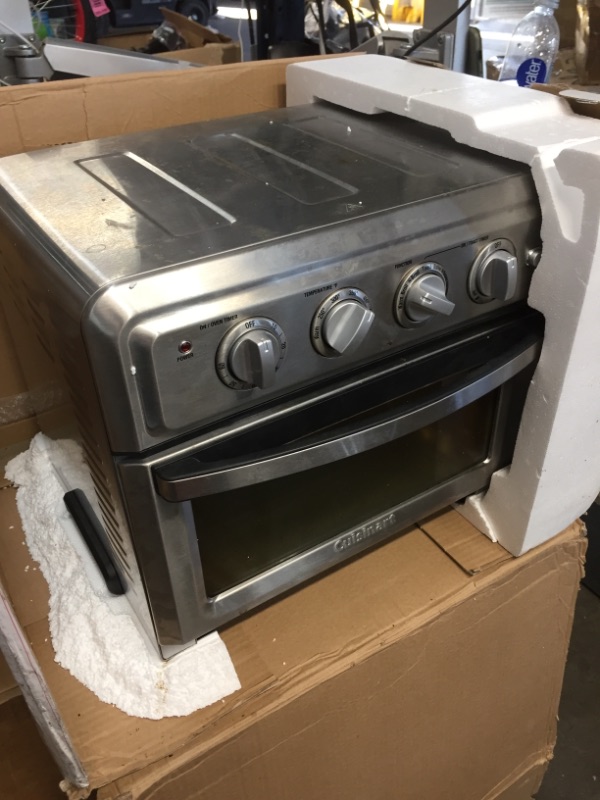 Photo 2 of *USED*
*MISSING rack, pan and basket*
Cuisinart TOA-60 Convection Toaster Oven Airfryer, Silver
